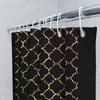 Shiny Gold Black Patterned Shower Curtain Perfect Decor For Your Bathroom