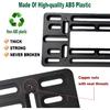 Aootf Front License Plate Mounting Kit- License Plate Bracket & Black Aluminum Car Tag Holder Cover Fit No Drilling Hole Front Bumper, Universal