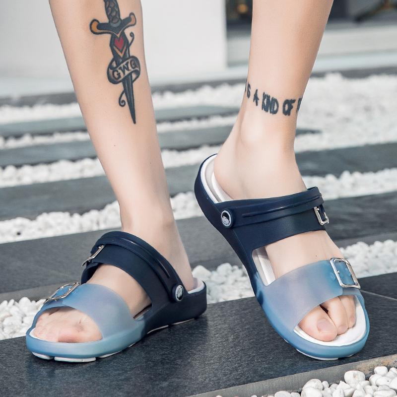 Men's cool slippers summer wear large size breathable outdoor sandals men's beach shoes fashion casual