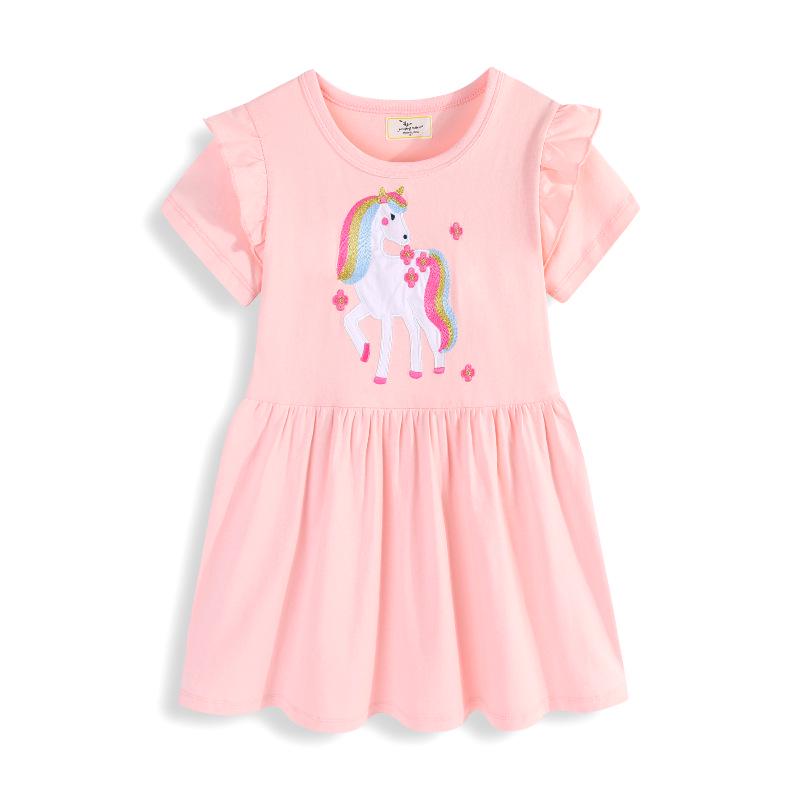 

Летнее платье-принцесса для девочек - Европейский и американский стиль Size 6T (Recommended Height: 110-120 cm)