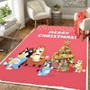 1Pc Christmas Bluey Family Rug Office Carpet Indoor Outdoor Doormat Nonslip Soft Living Room Christmas Halloween Gift D92219