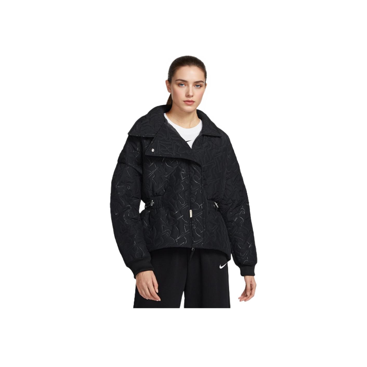 Женская стеганая хлопковая куртка с вышивкой Nike, черная DV8213-010 L