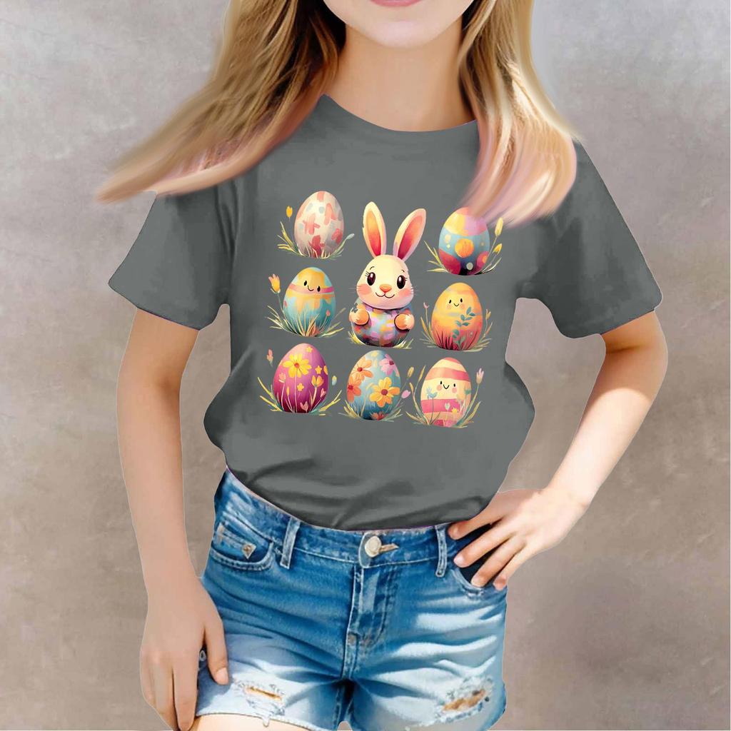 Småbarn Jente Gutt T-skjorter Barn Topp Gutter og Jenter Trykt kortermet T-skjorte