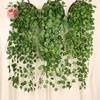 90CM Artificial Ivy Green Vine Leaves Fake Plant Wall Hanging Grape Garden Party Home Room Decor Wedding Christmas Decoration