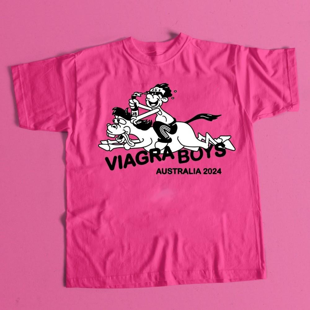 Viagra Boys Футболка с символикой тура 2024 Размеры от S до 5XL NZL465 Унисекс S