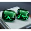 Garnet Emerald Cut Pair Green CERTIFIED Ring Size 19 Ct Natural Loose Gemstone