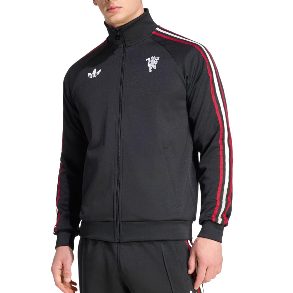 Adidas Originals Manchester United Solid Color Retro Comfortable Fitted Jacket Men jackets JZ2230