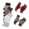 Stripe Warm Gloves Plush Driving Mittens New Windproof Cold Proof Gloves Unisex