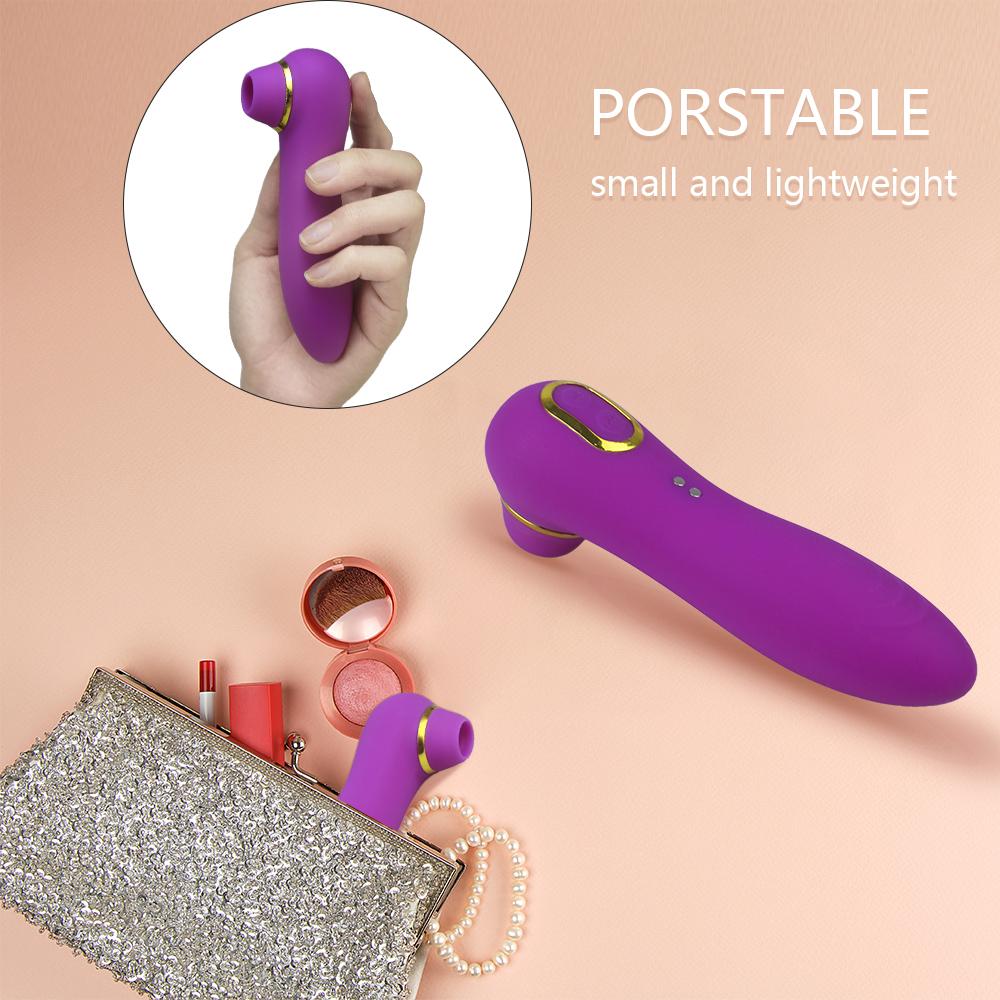 2 In 1 Sucking Vibrators Clit Sucker Vagina Clitoris Stimulator Oral G Spot Toy Masturbator Nipple Sex Toys For Women Adult 18+
