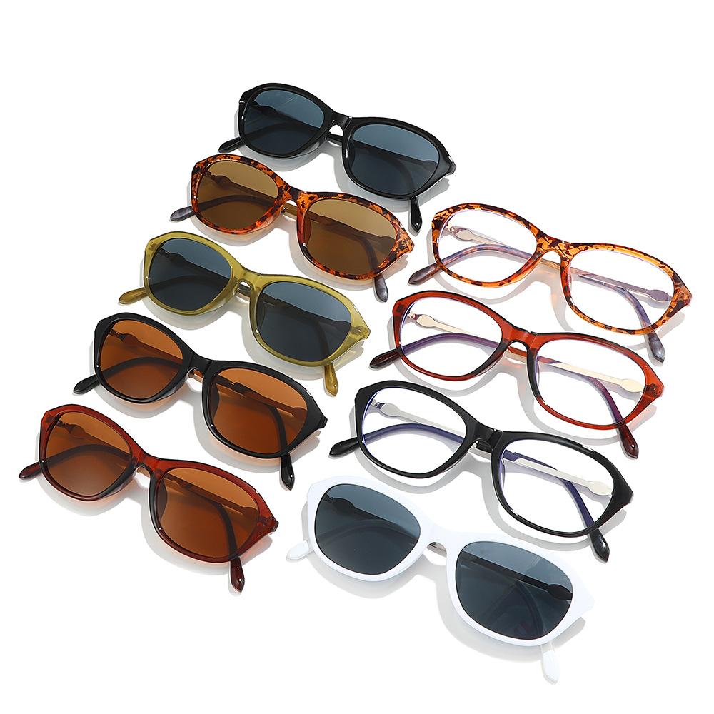 Simple Cat Eye Sunglasses Women'S Retro Sunglasses Uv-Proof Trendy Glasses