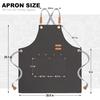 chef apron bib tool apron for man woman cross back straps with 4 pockets for kitchen cooking gardening baking working
