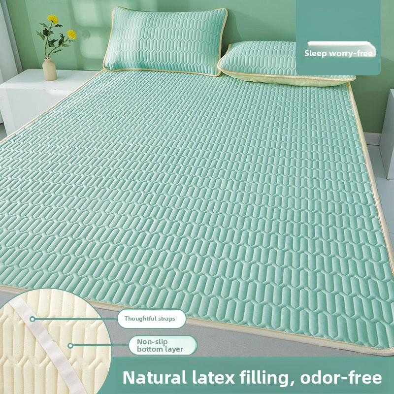 Summer Latex Cool Mat Ice Silk Bedding Single Student Dormitory Bed Sheet Cooling Sensation Mattress Cover Folding Style