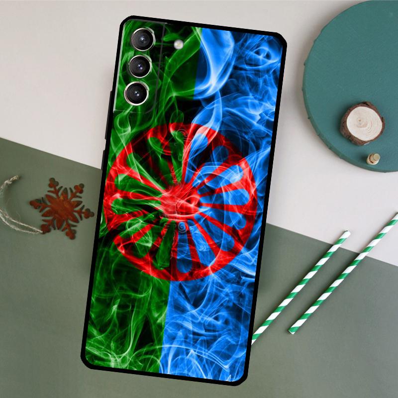 

Gypsy Romani Roma Flag Phone Case For Samsung Galaxy S25 Ultra S20 S21 S22 S23 S24 S9 S10 Plus S24 FE Back Cover Galaxy S25