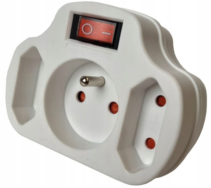 2-Outlet Power Strip with Switch and Grounding, 2P+Z