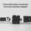 Univerzální držák s 17mm kuličkou na 3/8" šroub Tripodový adaptér pro fotoaparáty a držáky telefonů
