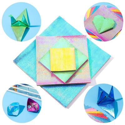 Barevné doplňky pro kutily Čtvercové skládací papíry Třpytivé origami papírové Scrapbookingové dekorace