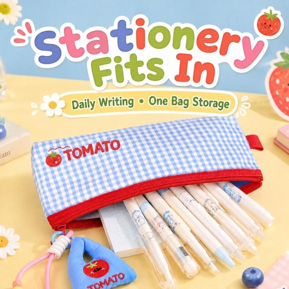 Cartoon Style Pen Bag Fruit Pattern Stationery Bag Cute Design Pencil Case Girl