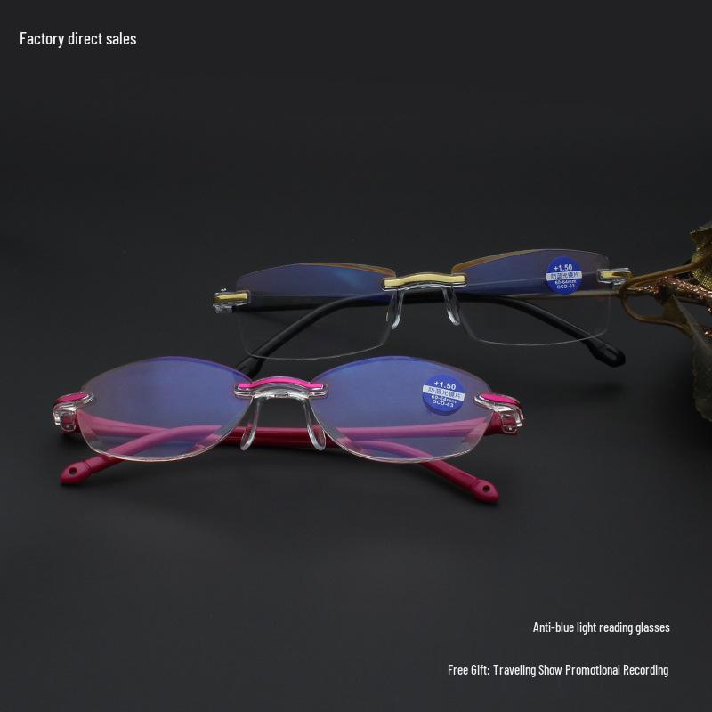 

Без оправы, с алмазной огранкой, для чтения, блокирующие синий свет, модель C-12, ретро-стиль 350 Degree