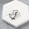 Cute Dinosaur Alloy Brooch - Wavy Edge Design for Clothes & Bags