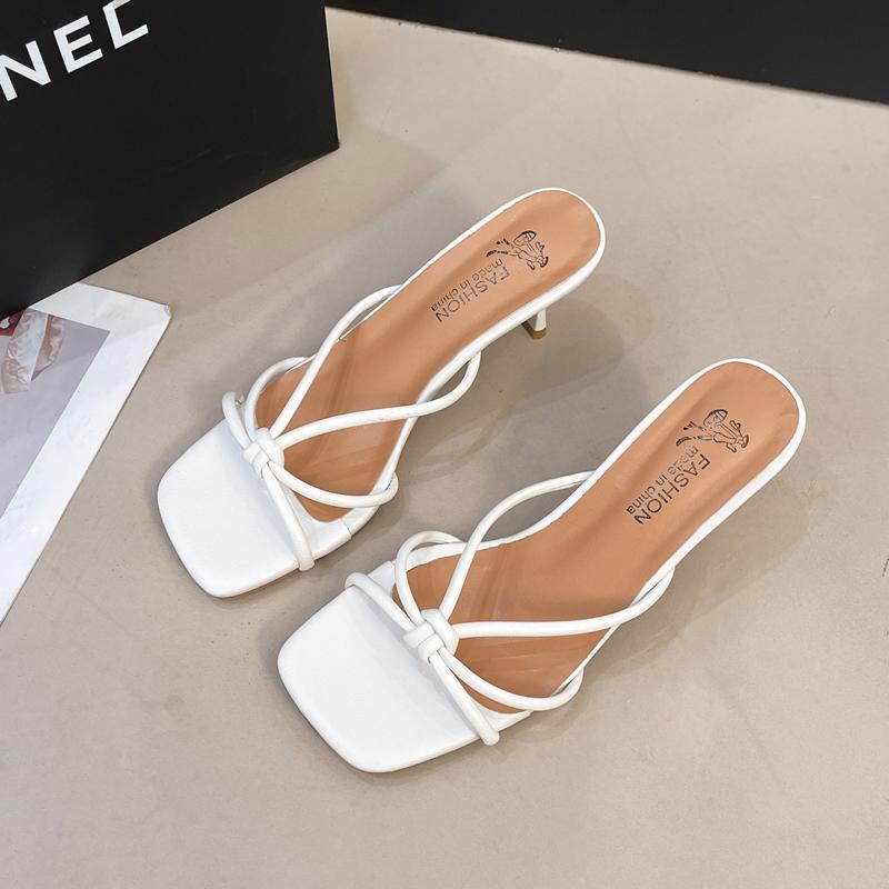 Shoes Big Size Thin Heels Square Toe Slippers Casual Slides Rubber Flip Flops Luxury Hawaiian Soft Rubber Flip Flops Slippers