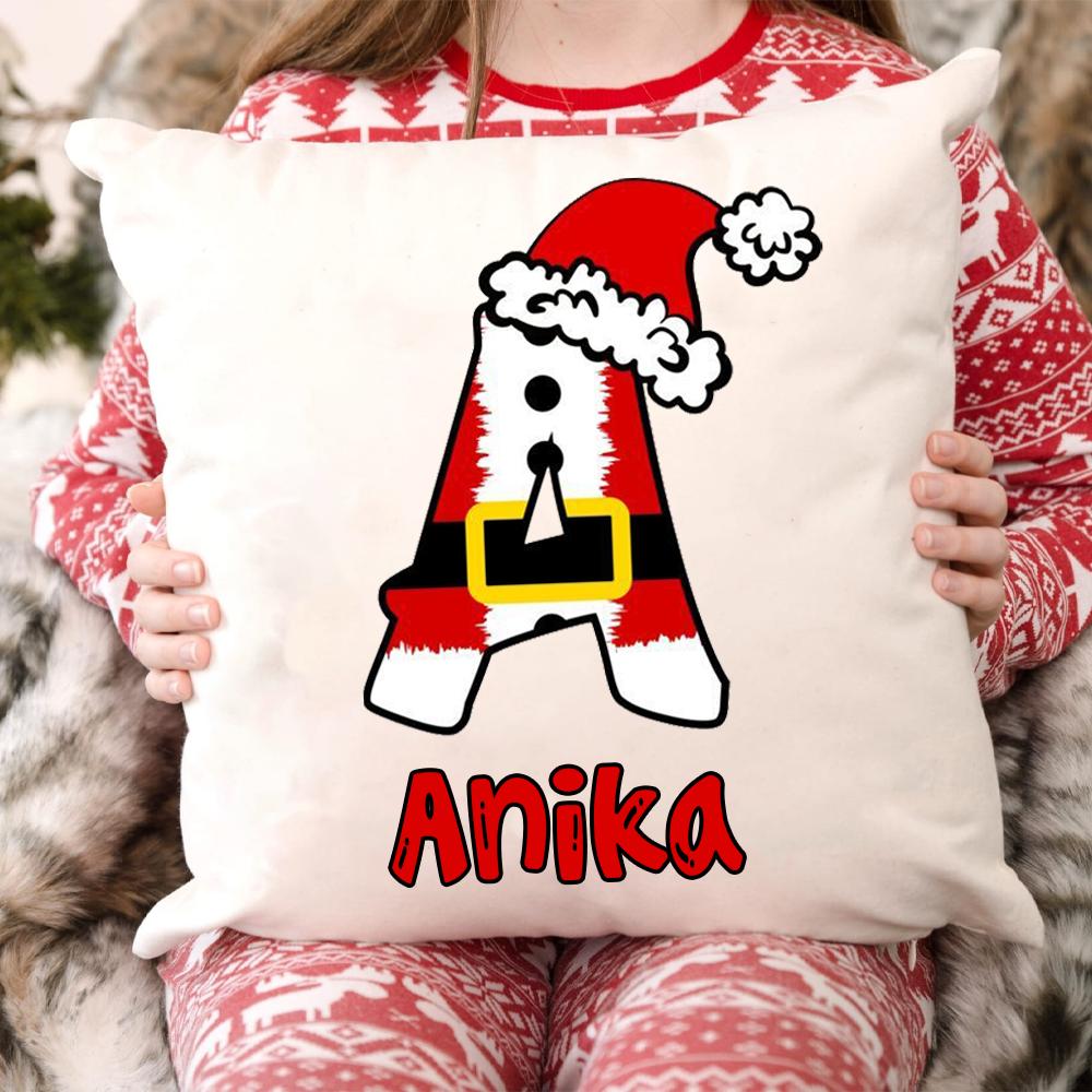 

Personalised Custom Name Kids Christmas Cushion Initials and Names Baby Christmas Eve Decor Gifts Pillowcase Decoration