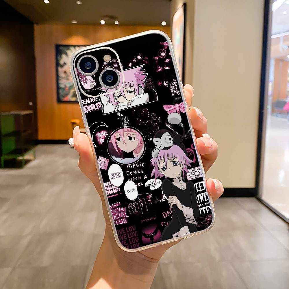 

Anime-S-Soul -E-Eater Phone Case For iPhone17,16,15,14,13,12,Pro Max,16/15/14 Plus XS Soft Silicone Transparent Cover iPhone16Pro