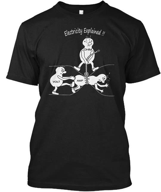Electricity Explained TTshirt Made in the USA Size S to 5XL L