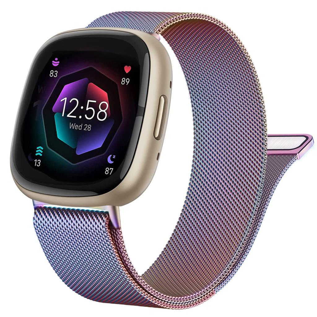 Milanese Loop strap for Fitbit versa 4 3 Band Sense/Lite band Magnetic Stainless Steel metal belt Bracelet correa Fitbit versa 2