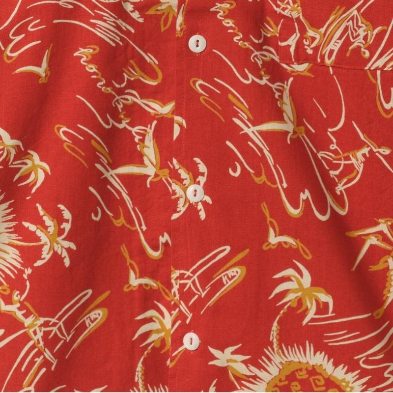 Presidents Shirt Reef Maui Print Rust Pif1m40000a49
