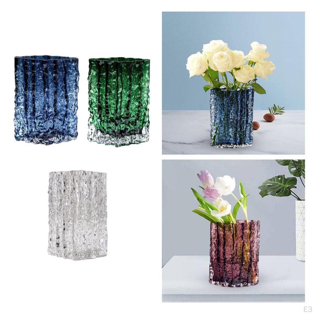 Clear Glass Vase for Floral Display On Desktop Office
