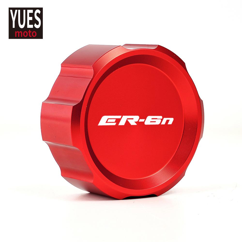 Motorcycle Accessories CNC Rear Brake Fluid Cylinder Master Reservoir Cover Cap For KAWASAKI ER6N ER 6N ER 6F