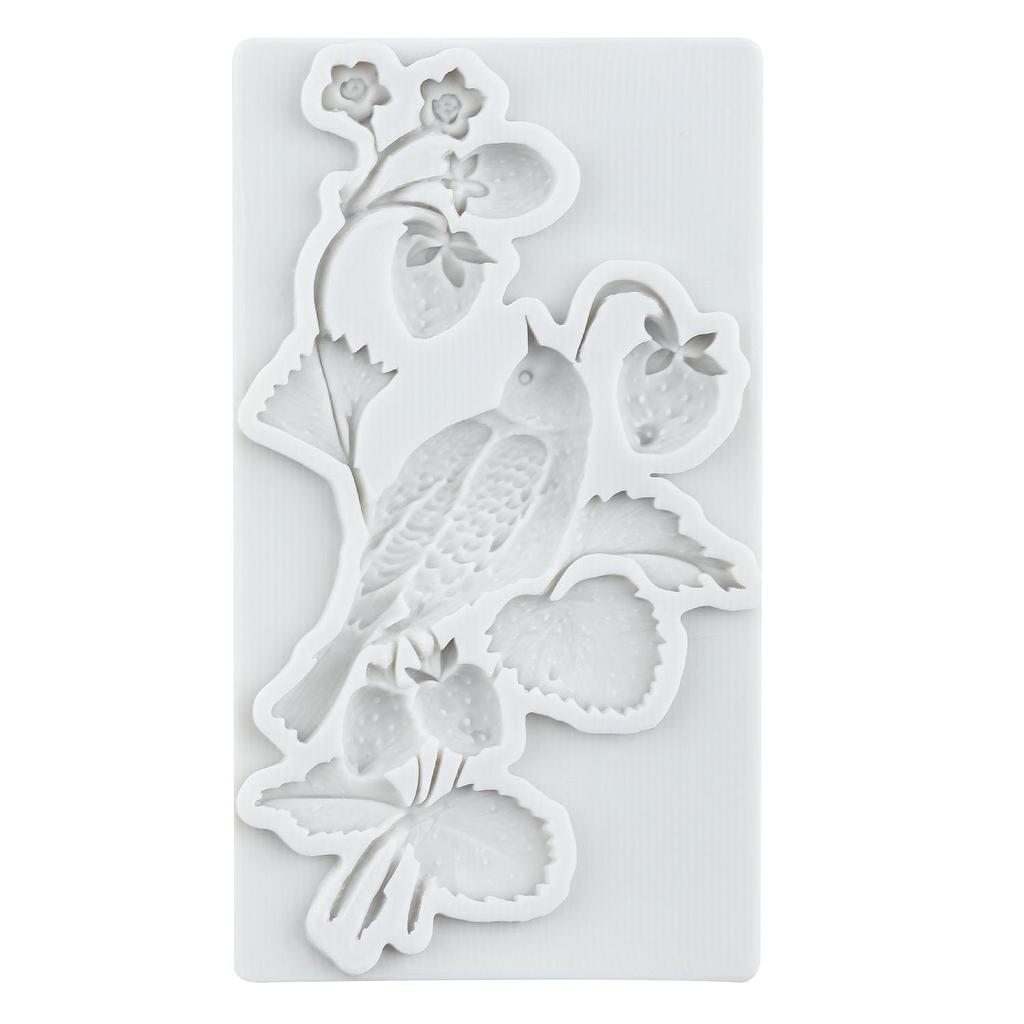 Vogel Silikonform Erdbeere Fondantformen Kuchen Dekorationswerkzeuge Cupcake Topper Süßigkeiten Harz Ton Schokolade Gumpaste Form