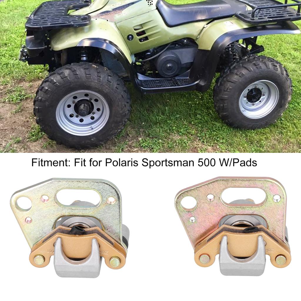 Pair of ATV Front Brake Caliper Assembly Left Right Fit for Polaris Sportsman 500 W/Pads