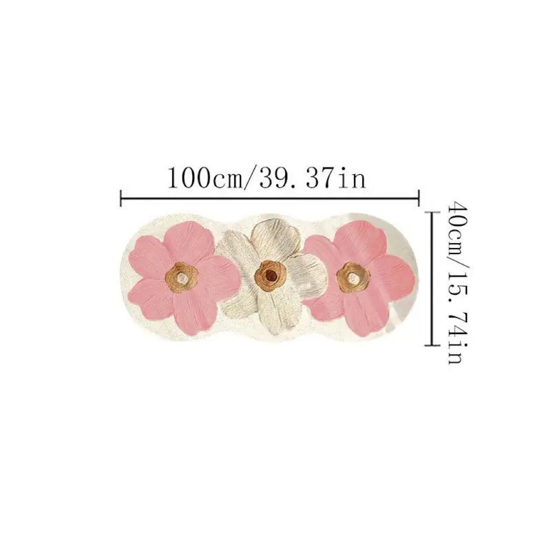 Oil Painting Style Floral Carpet, Soft and Slip-Resistant Bedside Rug, Bedroom and Living Room Floor Mat, Home Decoration