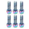 KRSCT 6pcs Cycling Stem Screws with Washers Stainless Steel Bolts Screws for Mountain Cycle Steering Handlebar M6