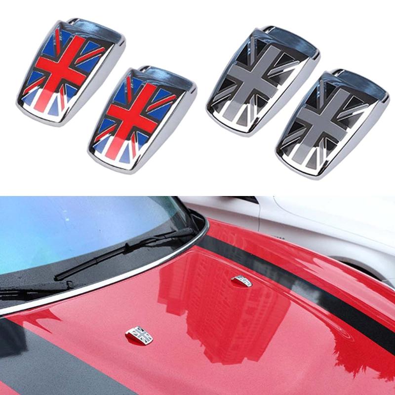 1 paar UK Design Stil Auto Fenster Wiper Washer Spray Düse Abdeckungen Für MINI Cooper R55 R56 R57 R58 R59 F56 F55
