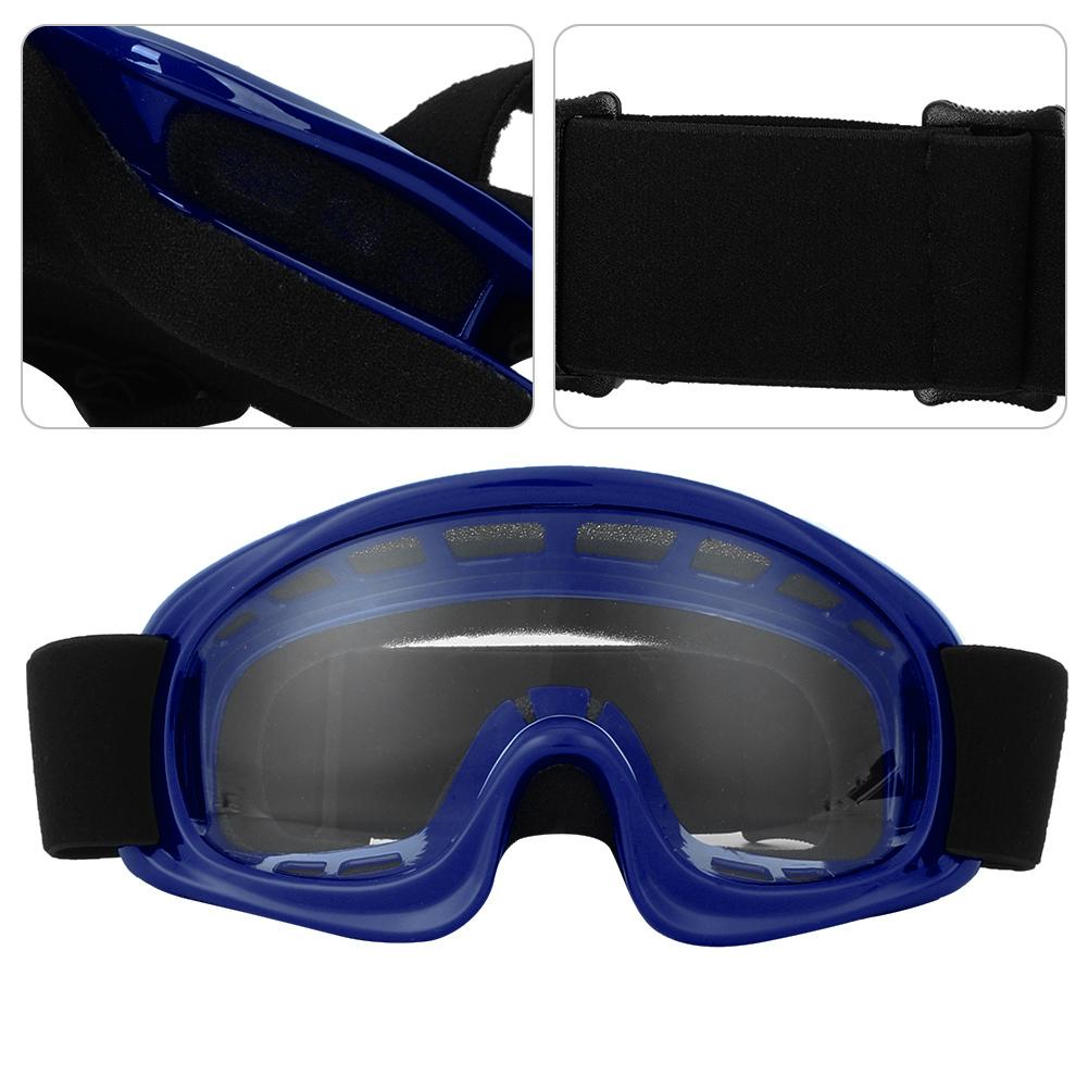 Children Protection Goggles Motorcycle Outdoor Cycling Windproof Anti‑Impact Skiing Glasses(Blue )