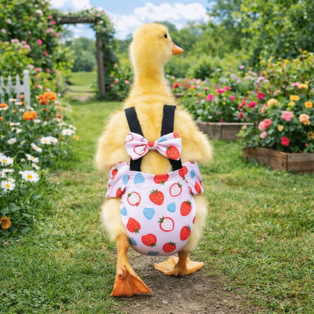 Elastisches Band Hühner Physiologische Hosen Schleifendesign Geflügel Windeln Niedliche Enten Windeln Bauernhof Haustier