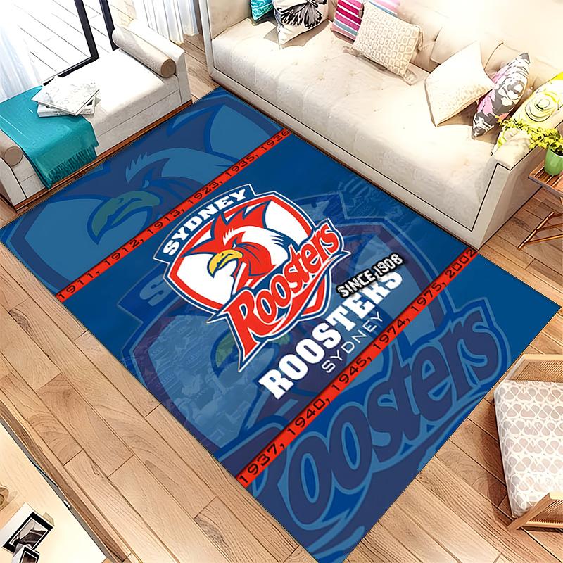 Sydney Roosters (5) Teppich Geeignet Für Wohnzimmer Schlafzimmer Computerräume Essbereiche Und Platzierung Unter Tischen Und Stühlen Auch Eine Ideale Wahl Für