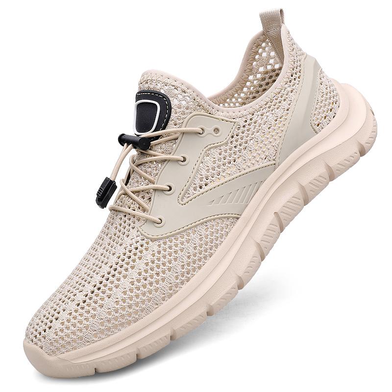 2025 Summer Hollow Out Breathable Soft Sole Shoes Mens Running Walking Mesh Shoes Breathable Male Commute Men's Tennis Footwear