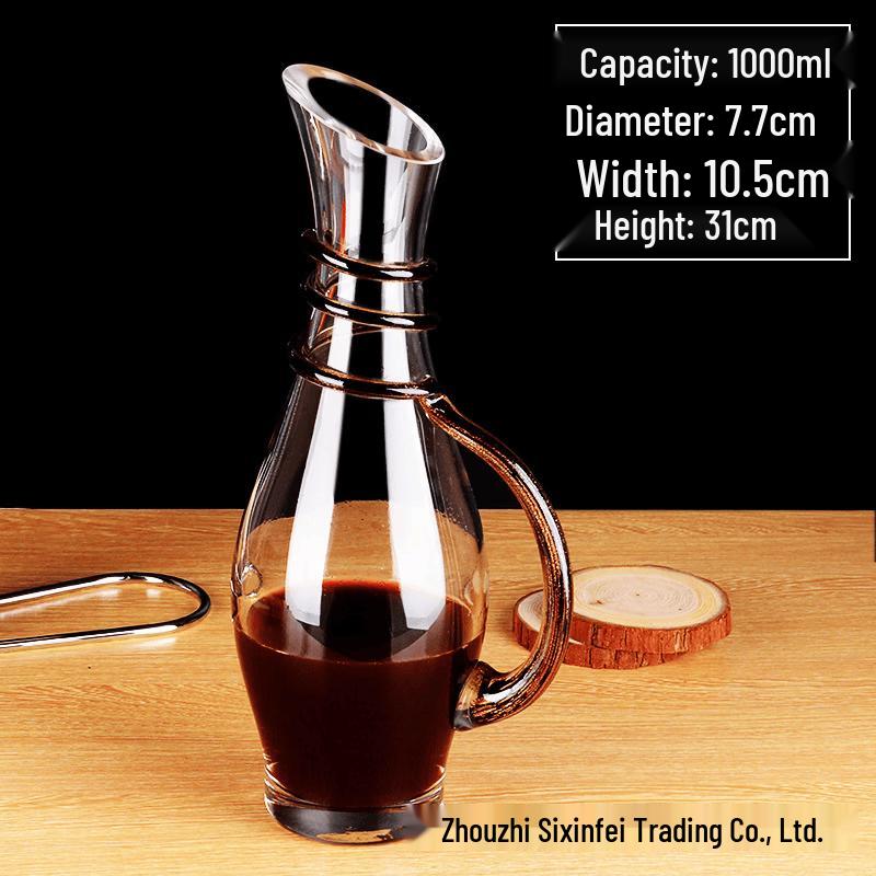 Caraffa per vino in vetro ispessito MDNG con design a serpente, 1,5L