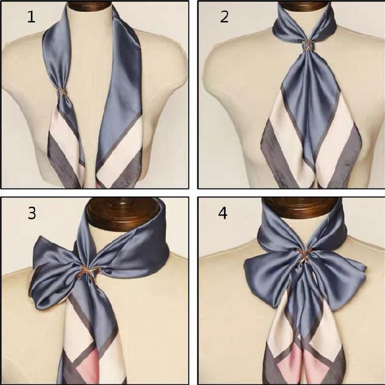 Gold Silver X Scarf Buckle Multipurpose Cross Hollow Smooth Scarf Shawl Buckle