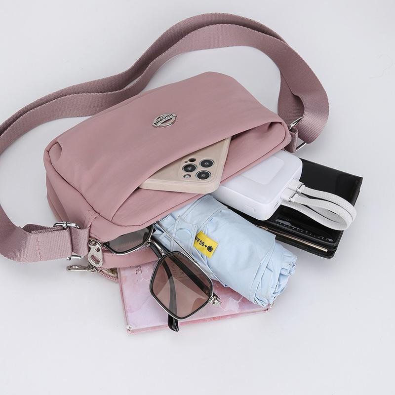 Crossbody Bag for Women Large Capacity Waterproof Nylon Multi Pocket Adjustable Wide Strap Travel Shoulder Satchel Daily Purse