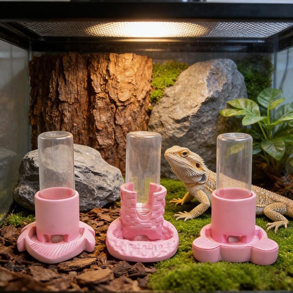 Anti-slip Base Reptiles Water Feeder Plastic Pet Drinking Bowl Turtle Food Bowl  Small Creatures