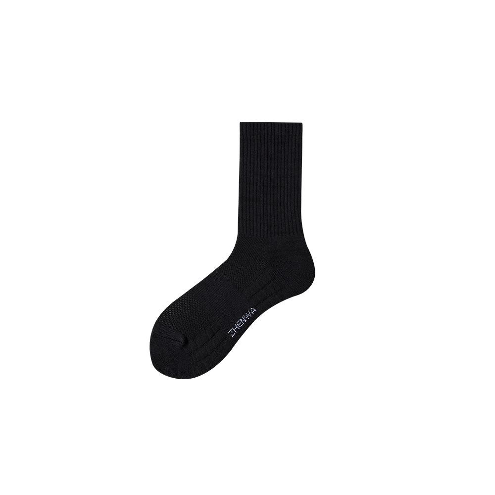 Chaussettes de Sport Mi-Mollet Blanches pour Homme - Respirantes, Absorbantes la Sueur, Antidérapantes, Chaussettes Serviette pour Course à Pied et Basketball