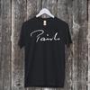 Paiste Signature logo Tričko pohodlné těžká bavlna černé velikost XL