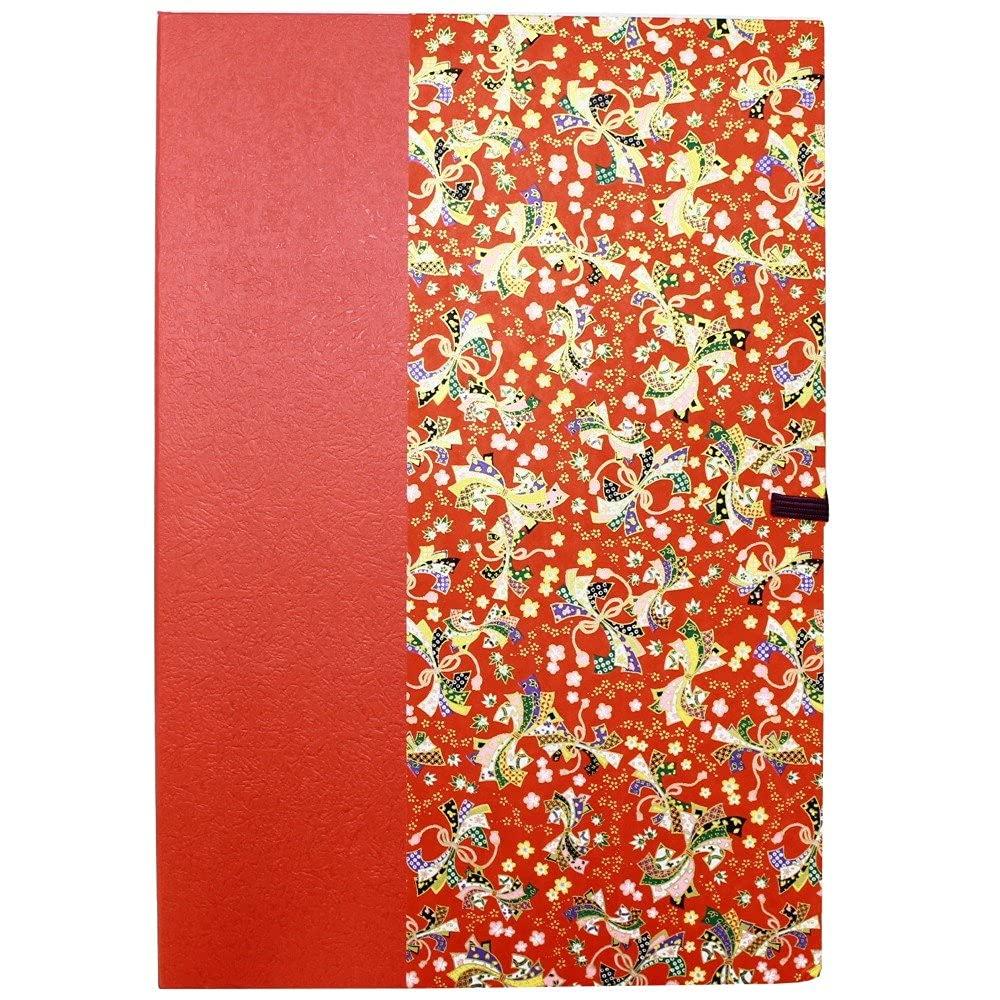 Kuretake Papier do kaligrafii Czerwony papier Yuzen Nożyczki, LA27-1