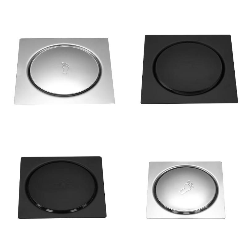 Foot Floor Drain Strainer Bounce Type Square Shower Floor Drain Prevent Backflow Shower Floor Drain Hair Strainer