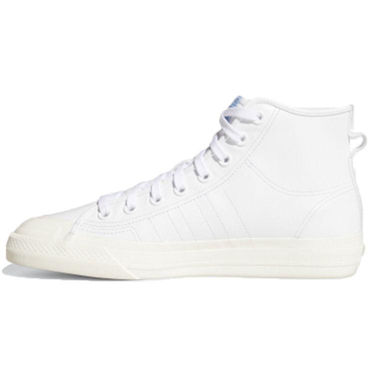 

Adidas Originals Nizza Hi Rf синтетическая кожа противоскользящие прочные высокие кроссовки для скейтбординга унисекс белые синие FX8497