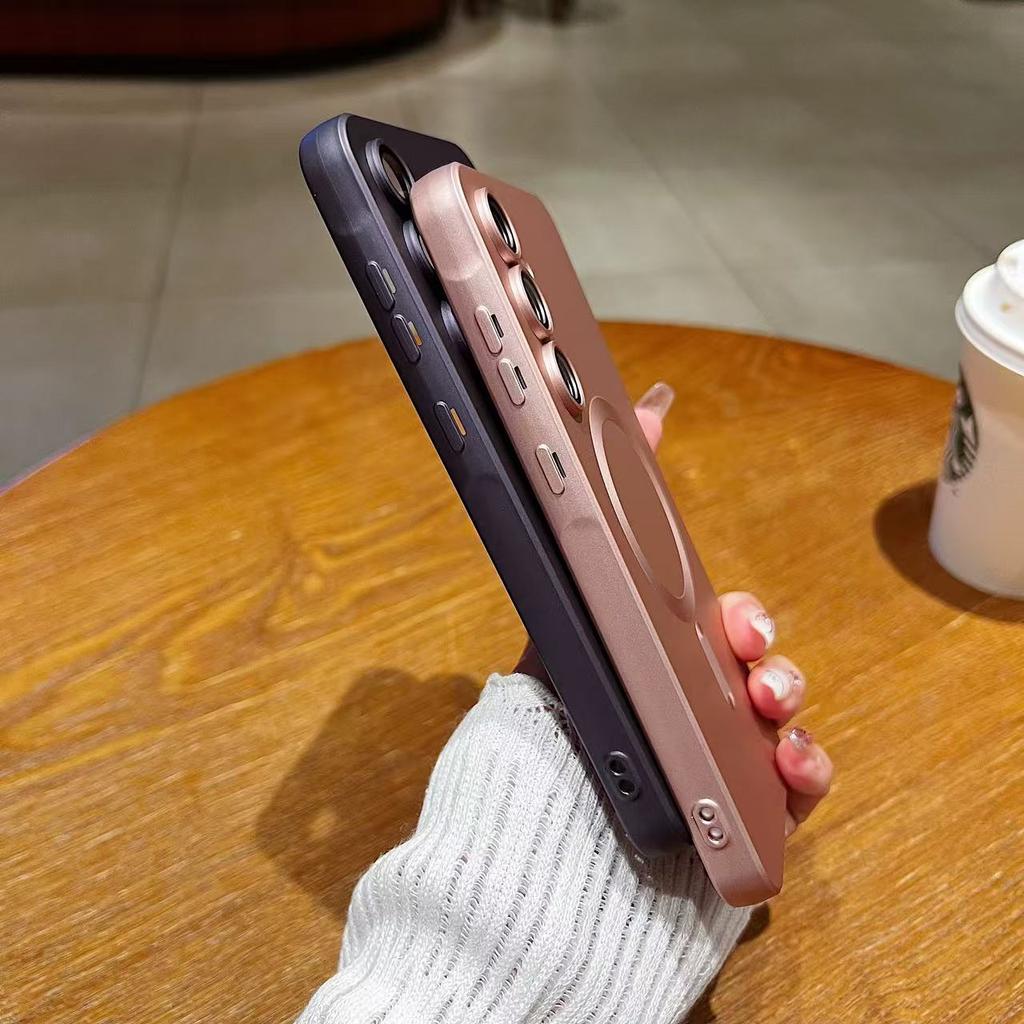 For Samsung Galaxy A15 A05S A05 A55 A35 A25 A14 A24 A34 A54 Phone Case Luxury Magnetic For Magsafe Wireless Charging Soft Cover